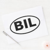 VIER Billings, Montana "BIL" Ovale Sticker (Envelop)