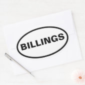 VIER Billings, Montana Ovale Sticker (Envelop)