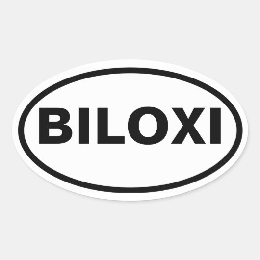 VIER Biloxi Ovale Sticker (Voorkant)