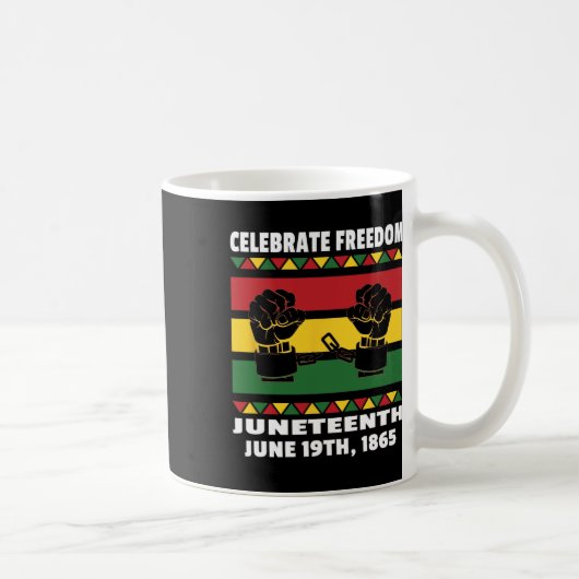 Vier Black Freedom Juneteenth - 19 juni Koffiemok (Rechts)