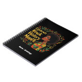 Vier Black History Month Eer Afro-Amerikaanse Notitieboek (Linkerzijde)