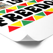 Vier Black History Month met vrijheid Poster (Hoek)