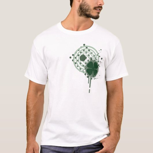 Vier blad klaver. Hypno bubbels. T-shirt (Voorkant)