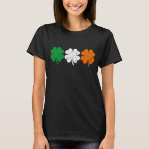 Vier blad klaver Ierse vlag T-shirt