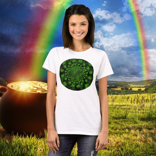 Vier Blad Klaver Kaleidoscoop T-shirt