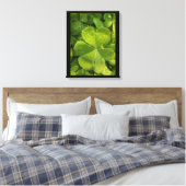 Vier blad klaver muur kunst foto canvas afdruk (Insitu (Slaapkamer))