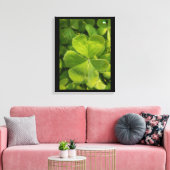 Vier blad klaver muur kunst foto canvas afdruk (Insitu (Woonkamer))
