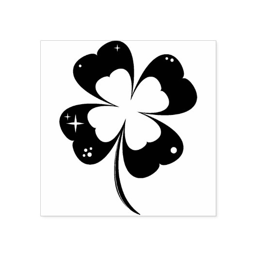 Vier-blad klaver stempel (Afrduk)