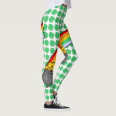 Vier blad klavers pot met gouden regenboog leggings (Rechts)