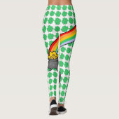 Vier blad klavers pot met gouden regenboog leggings (Achterkant)