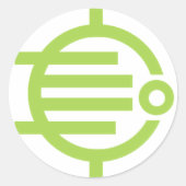 Vier bladeren ronde Sticker (Voorkant)