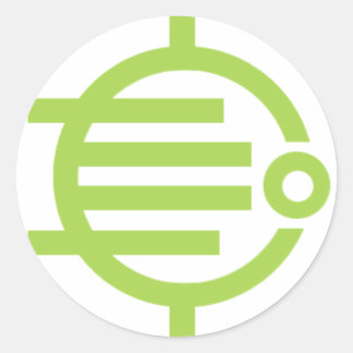 Vier bladeren ronde Sticker