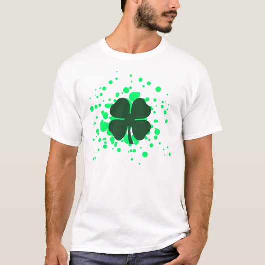 Vier bladklaver. Bubbels. T-shirt (Voorkant)