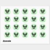 vier bladklaver : hifi : ronde sticker (Vel)
