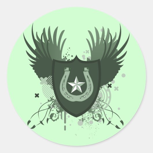 vier bladklaver : hifi : ronde sticker (Voorkant)