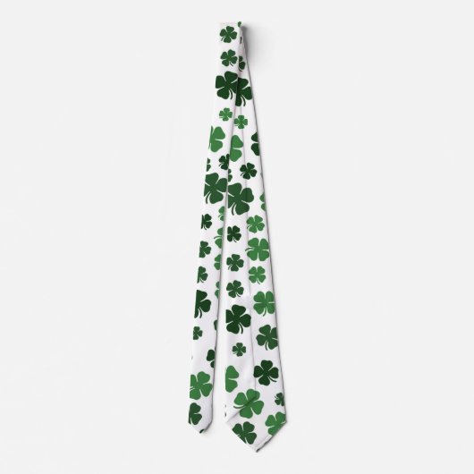 vier bladklaver met geluk stropdas (Achterkant)