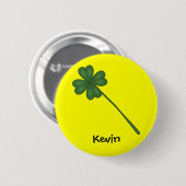 Vier bladklaver ronde button 5,7 cm (Voorkant /achterkant)