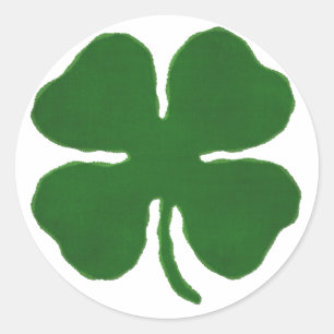 vier bladklaver ronde sticker