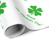 Vier bladklaver | Sint-Patricks-dagverpakkingspapi Cadeaupapier (Rol Hoek)