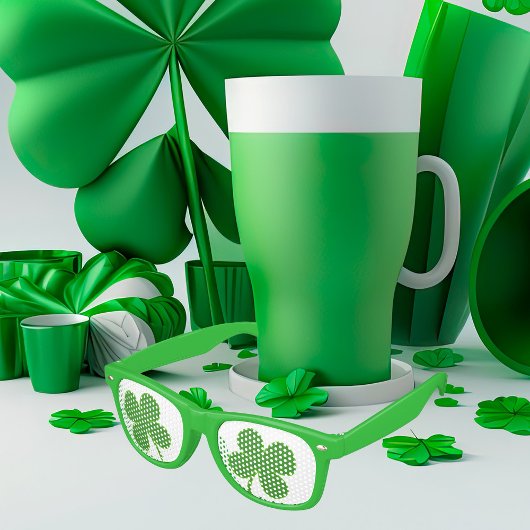 Vier Bladklaver St.Patrick's Day Schattige Groen Retro Zonnebril