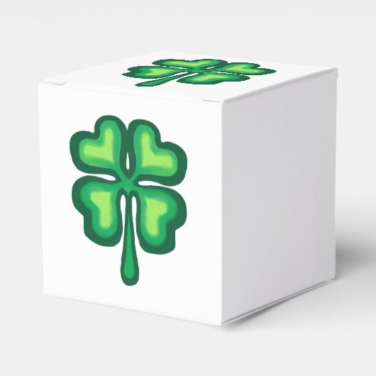 Vier bladklaver voor St Paricks Day Bedankdoosjes (Voorkant Zijde)