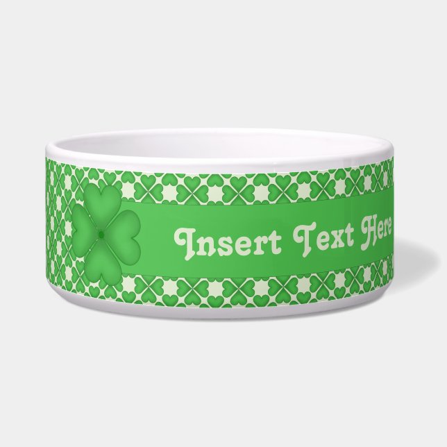 Vier bladklaveren Het patroon van het Hart  Voerbakje (Rechts)