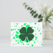 vier bladlubbels in de klaver briefkaart (Staand voorkant)