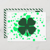 vier bladlubbels in de klaver briefkaart (Voorkant / Achterkant)