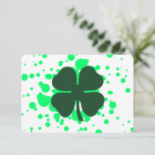 vier bladlubbels in de klaver kaart (Staand voorkant)