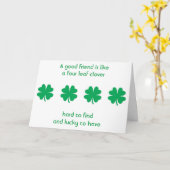 Vier bladluiken en beste vrienden kaart (Gele Bloem)