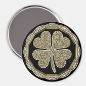 Vier bladluiken zwart en gouden handschoen legant magneet (Voorkant / Achterkant)