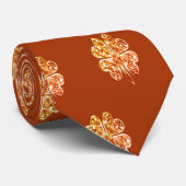 Vier bladluzerklaver, goedkoper koper, bruin Sinaa Stropdas (Opgerold)