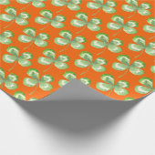 Vier bladverlooppapier met Waterverf voor het ompa Cadeaupapier (Hoek)