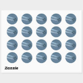 Vier blauwe engelen in diamantformatie ronde sticker (Vel)