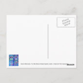 Vier Blauwe Hamsa  Tapastry Judaica Briefkaart (Achterkant)