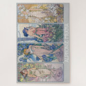 Vier bloemen, Alphonse Mucha Legpuzzel (Verticaal)