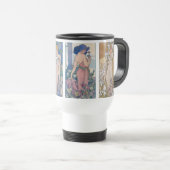 Vier bloemen, Alphonse Mucha Reisbeker (Voorkant rechts)