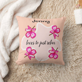 Vier bloemen roze bloemen kussen