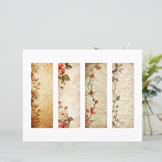 Vier bloemige Bladwijzer (Staand voorkant)