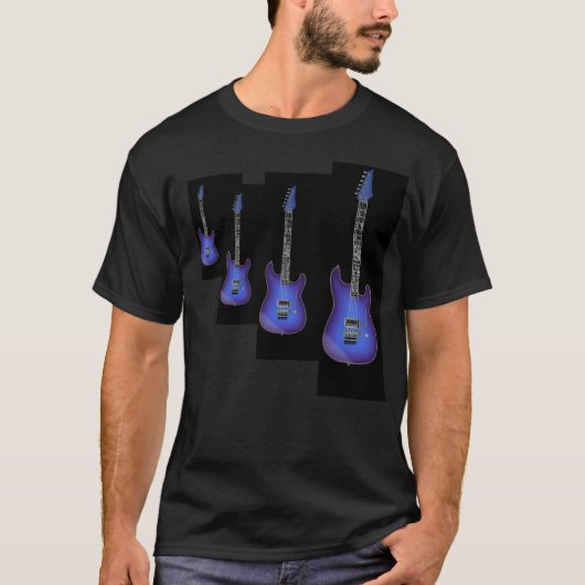 Vier Blue Dragon Guitars T-shirt (Voorkant)