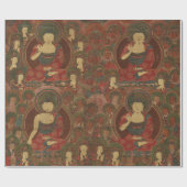 Vier boeddha's in puur landboeddhisme cadeaupapier (Vlak)