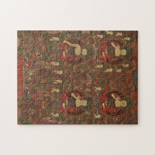 Vier boeddha's in puur landboeddhisme legpuzzel (Horizontaal)