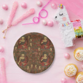 Vier boeddha's in puur landboeddhisme papieren bordje (Feest)