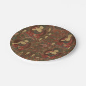 Vier boeddha's in puur landboeddhisme papieren bordje (Gekanteld)