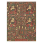 Vier boeddha's in puur landboeddhisme tafelkleed (Voorkant)