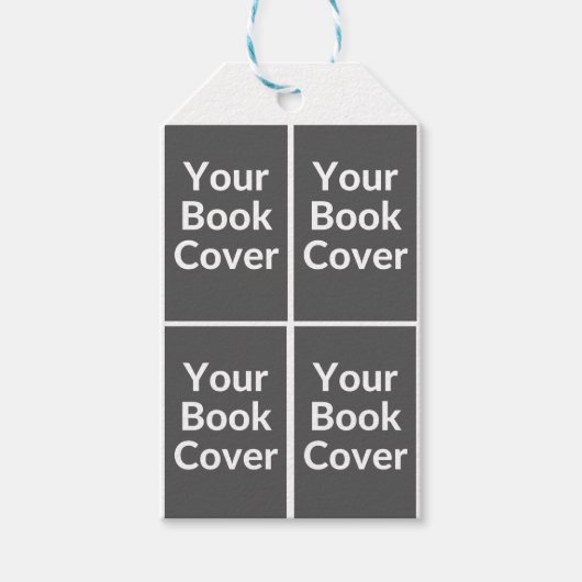 Vier Boek Endorsement Bladwijzer met Lint Hole Cadeaulabel (Voorkant)