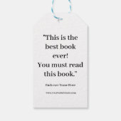 Vier Boek Endorsement Bladwijzer met Lint Hole Cadeaulabel (Achterkant)