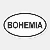 VIER Bohemia Ovale Sticker (Voorkant)