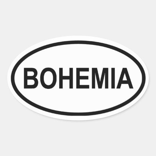 VIER Bohemia Ovale Sticker (Voorkant)