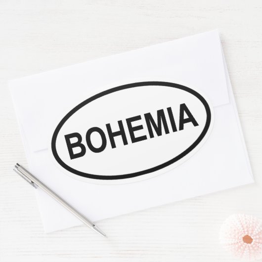 VIER Bohemia Ovale Sticker (Envelop)